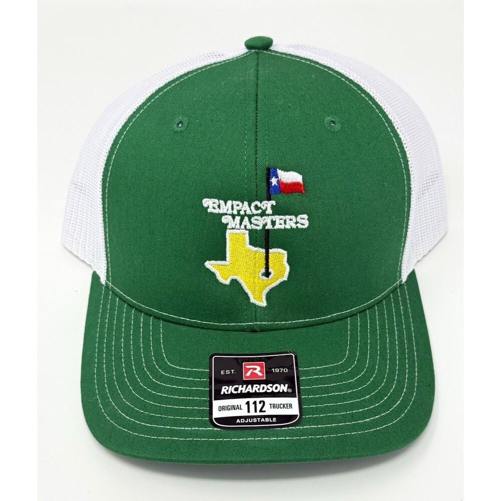 Richardson 112 Empact Masters Texas Golf Hat Mesh Back Adjustable Snapback Green